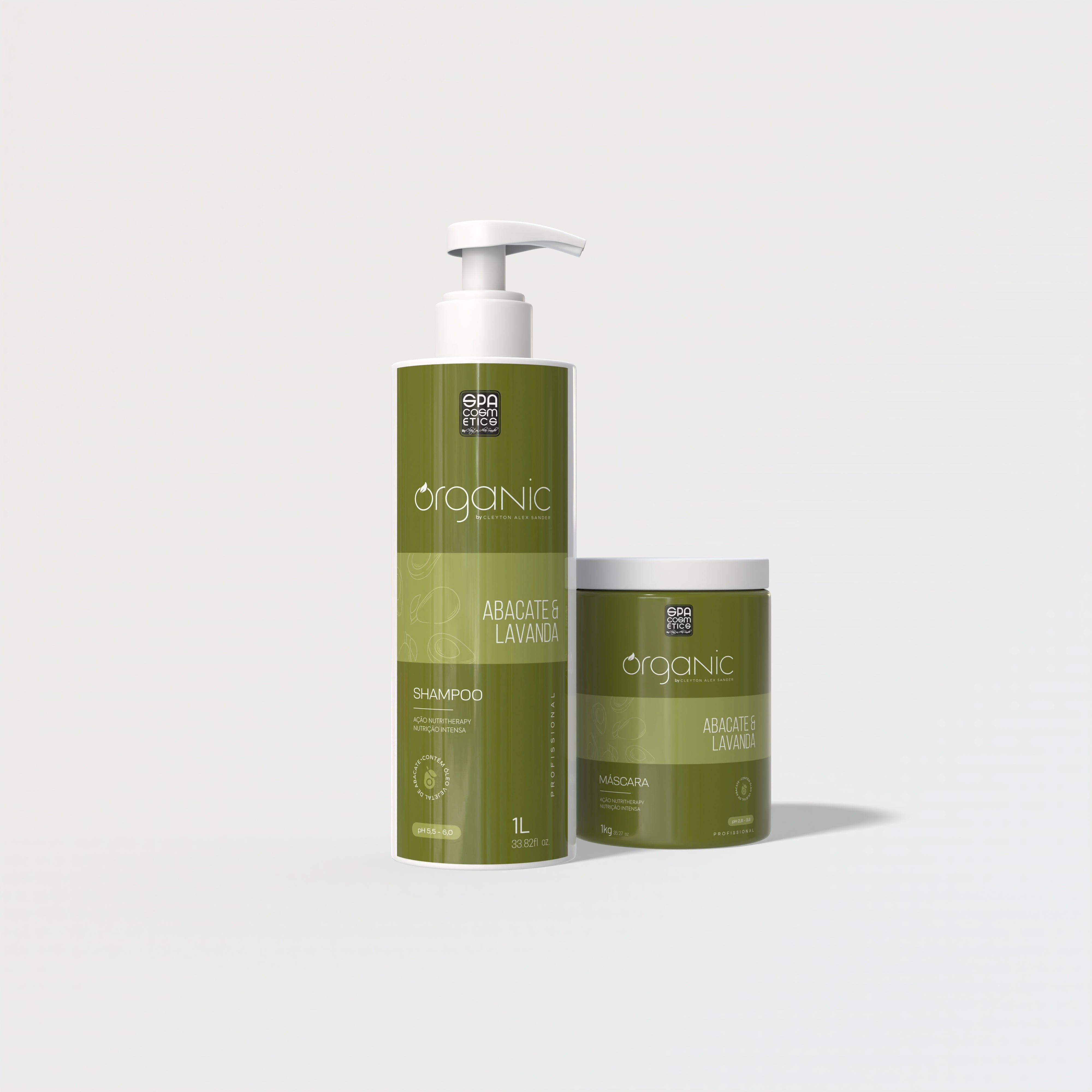 Kit Profissional Abacate Com Lavanda Organic - Shampoo & Máscara